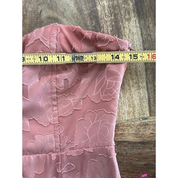 Lulus Women's Pink Garden Of Romance Floral Burnout Strapless Maxi Dress Size S - Picture 8 of 10